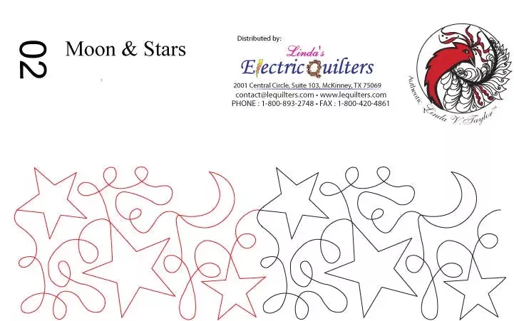 002 Moons and Stars Pantograph by Linda V. Taylor