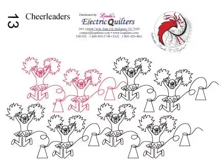 013 Cheerleaders Pantograph by Linda V. Taylor