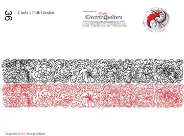 036 Lindas Folk Garden Pantograph by Linda V. Taylor
