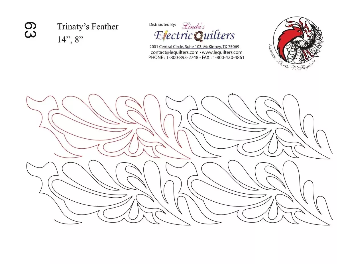 063 Trinatys Feather Pantograph by Linda V. Taylor