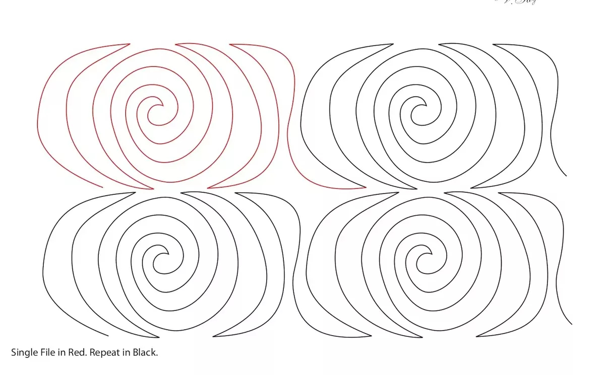 066 Swirls Pantograph by Linda V. Taylor