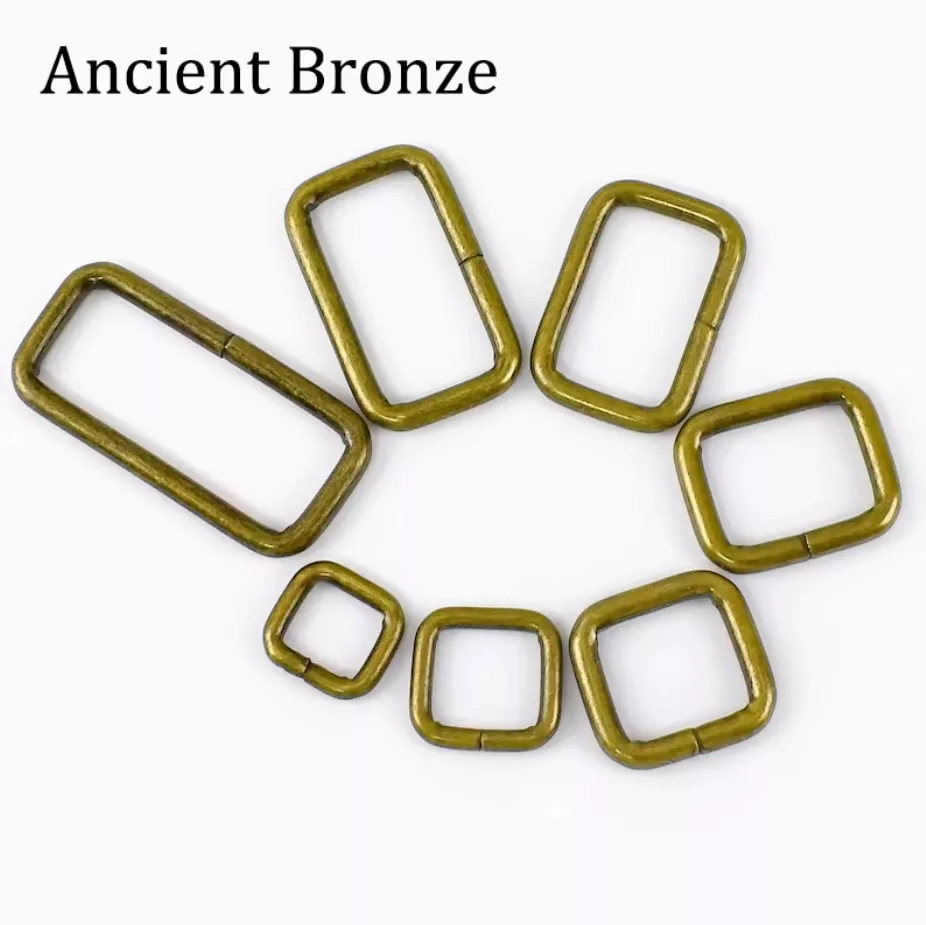 1.5" Rectangle Rings - Pack of 4 - Ancient Bronze