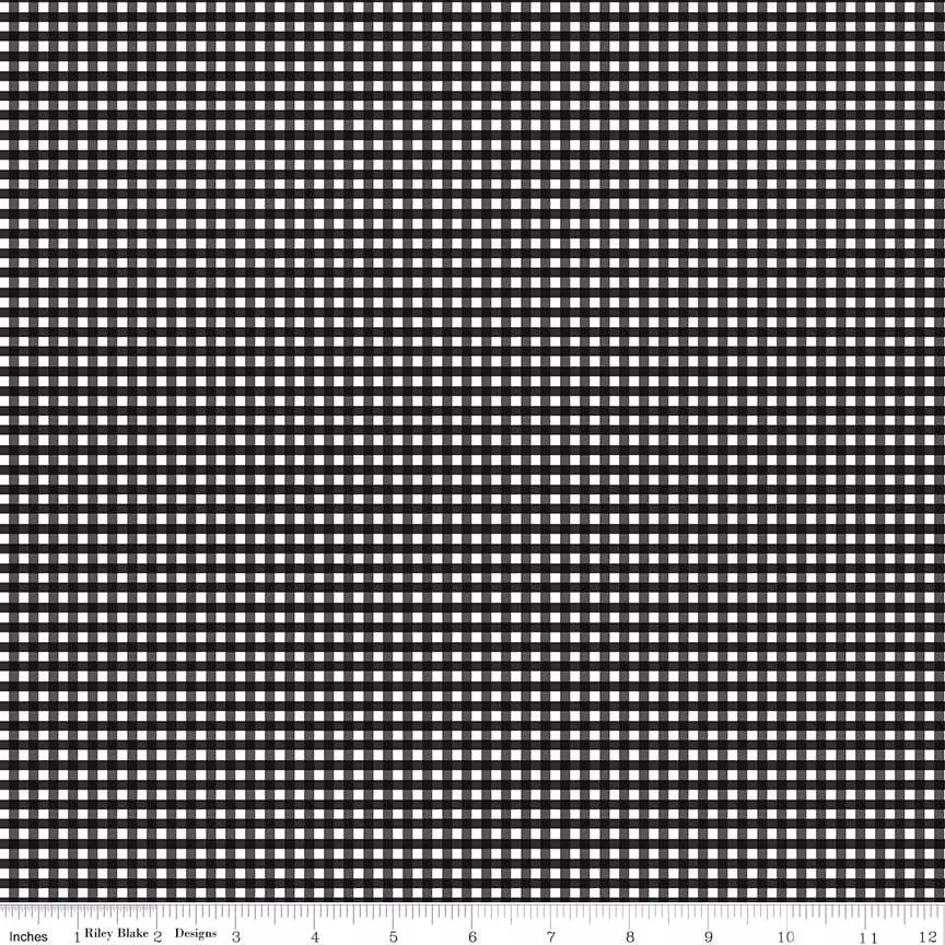 1/8" Gingham - Black