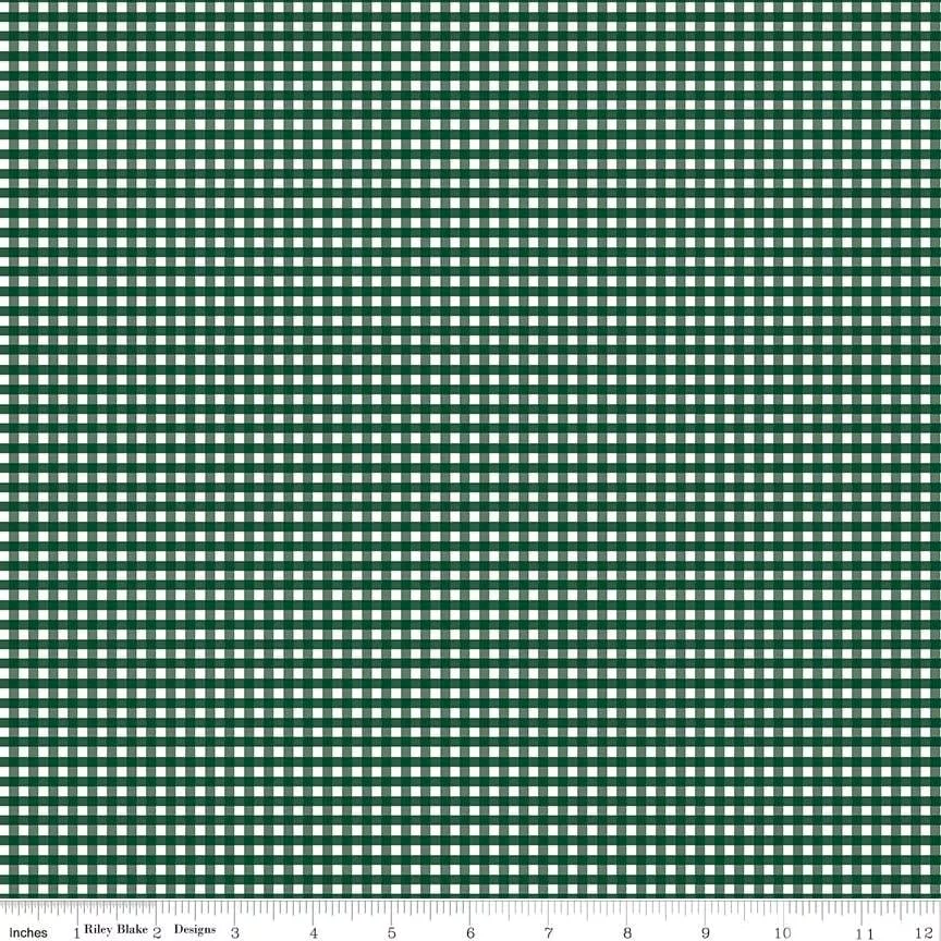 1/8" Gingham - Christmas Green