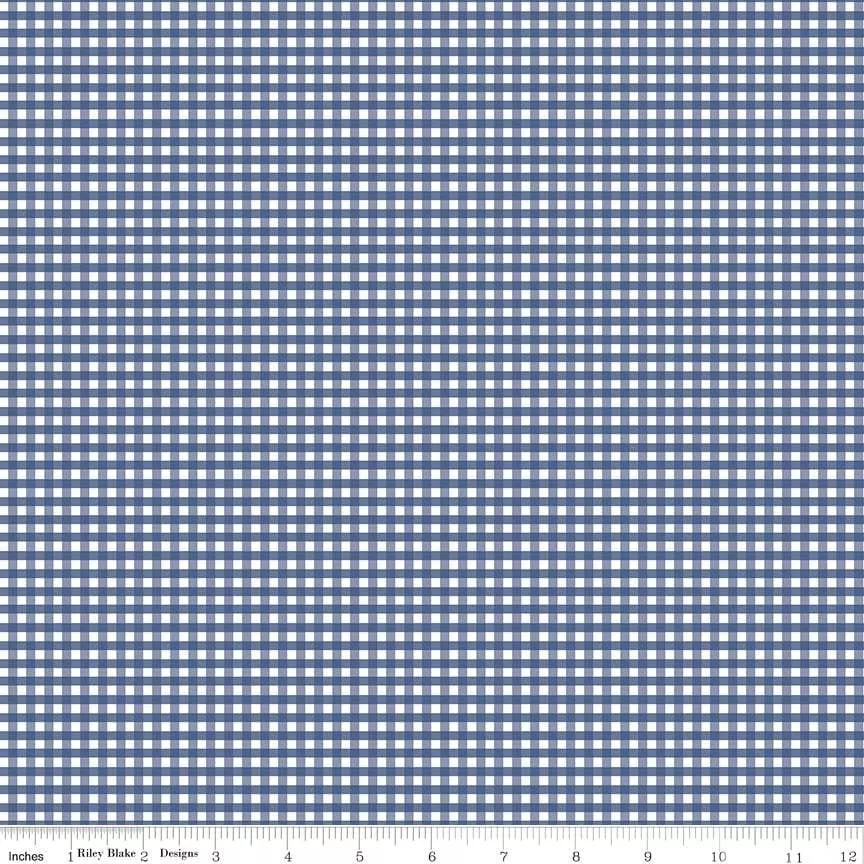 1/8" Gingham - Denim