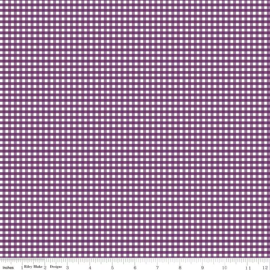 1/8" Gingham - Eggplant