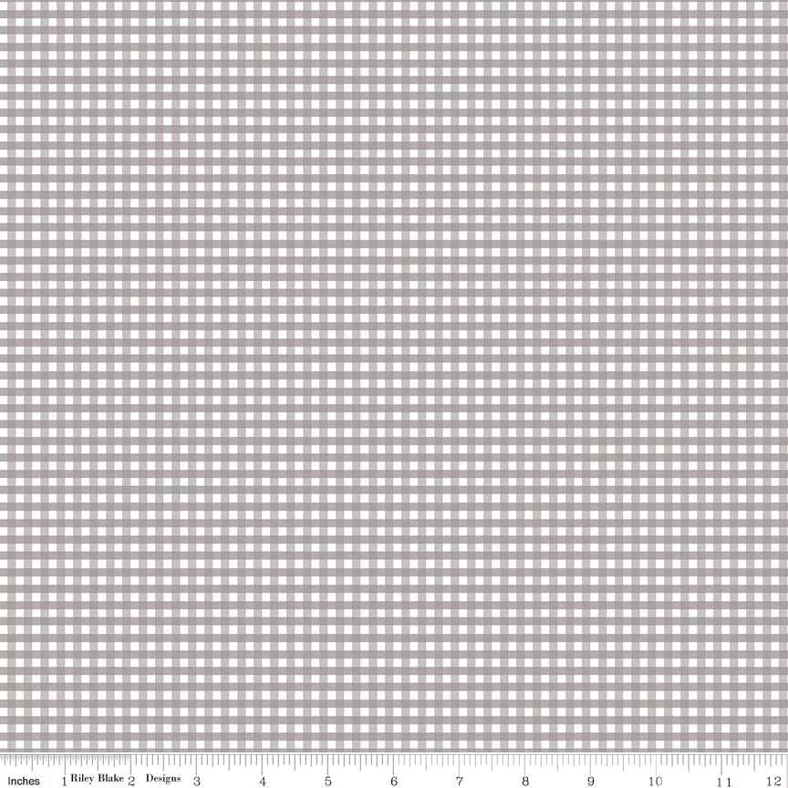 1/8" Gingham - Gray
