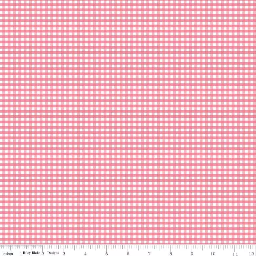 1/8" Gingham - Sugar Pink