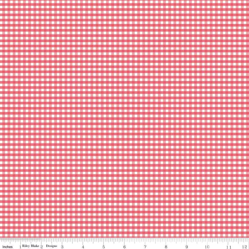 1/8" Gingham - Tea Rose