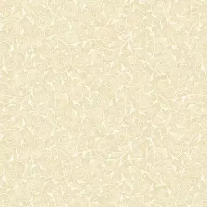 108" Swirls and Twirls Natural Cream Cotton Wideback Fabric per yard