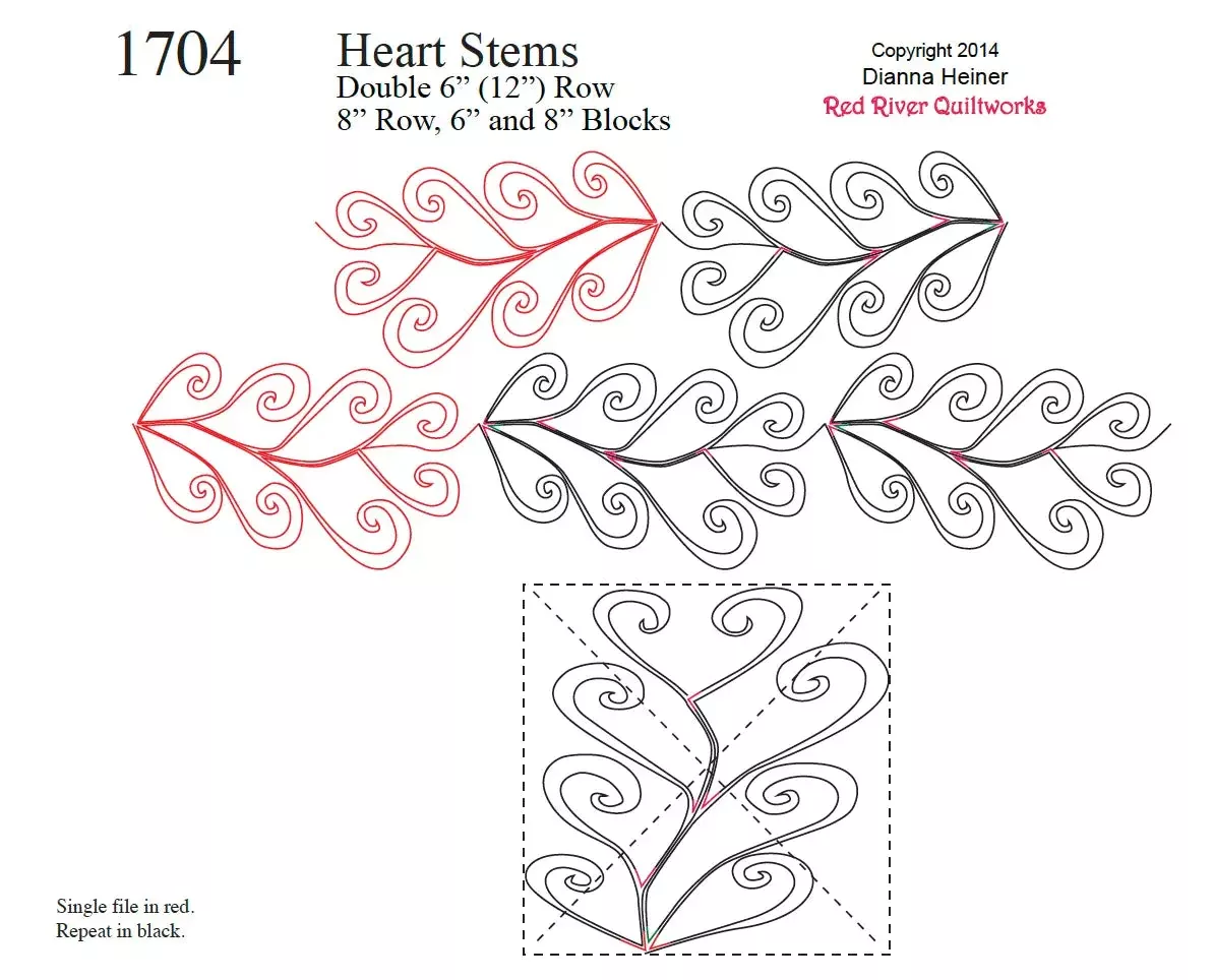 1704 Heart Stems Combo Pantograph