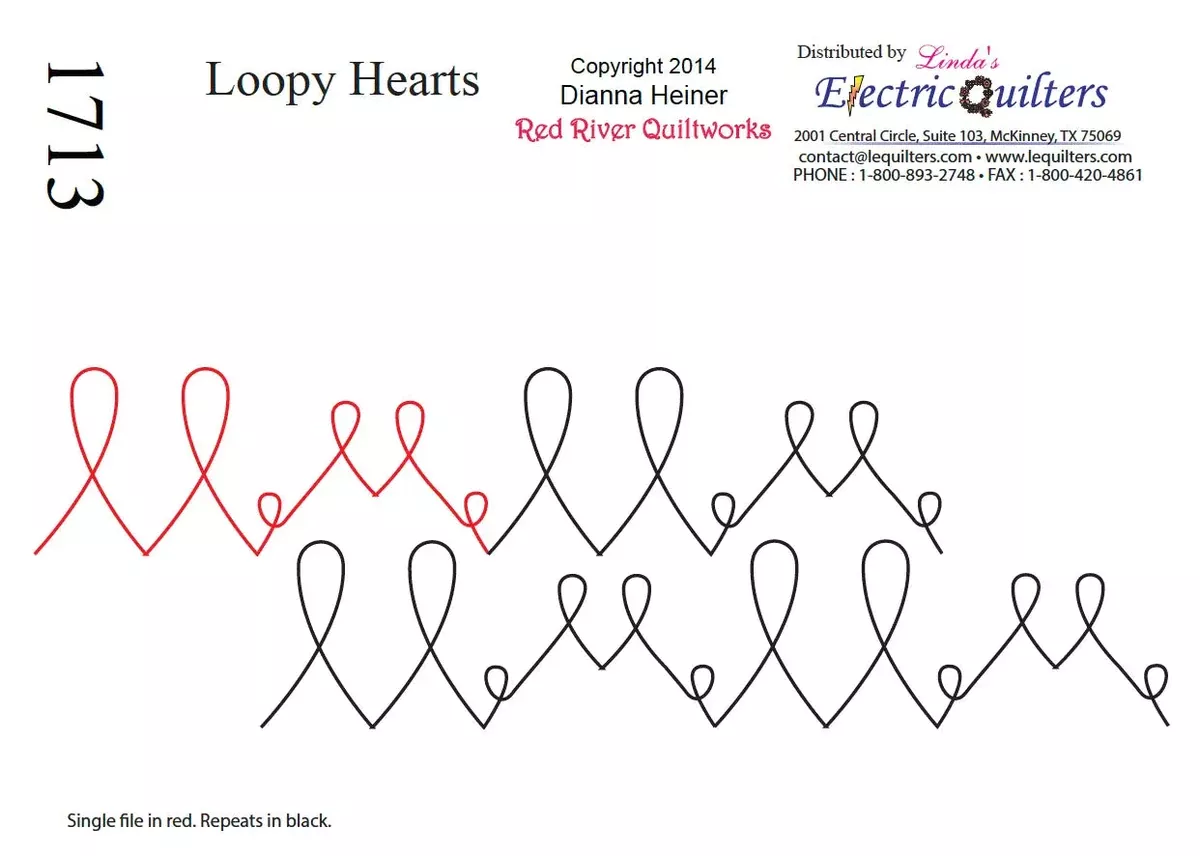 1713 Loopy Hearts Combo Pantograph