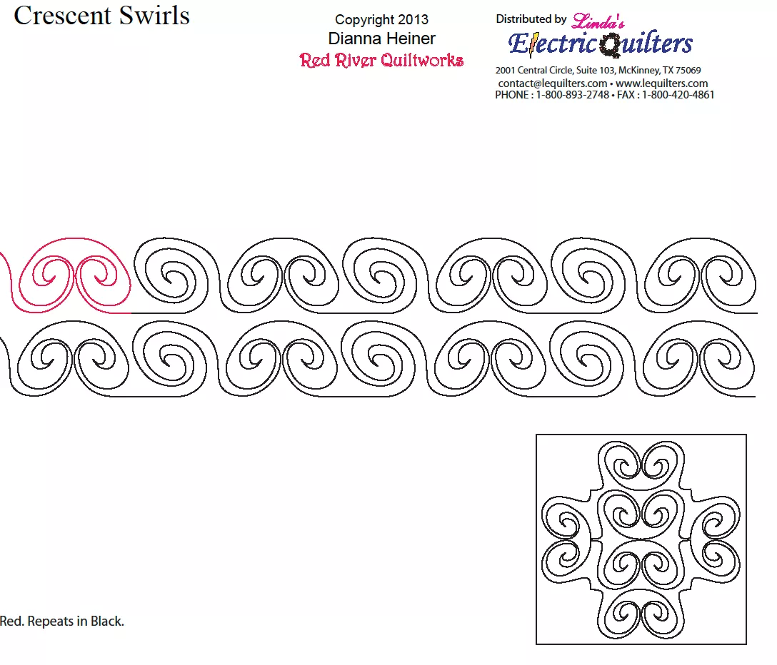 1716 Crescent Swirls Pantograph