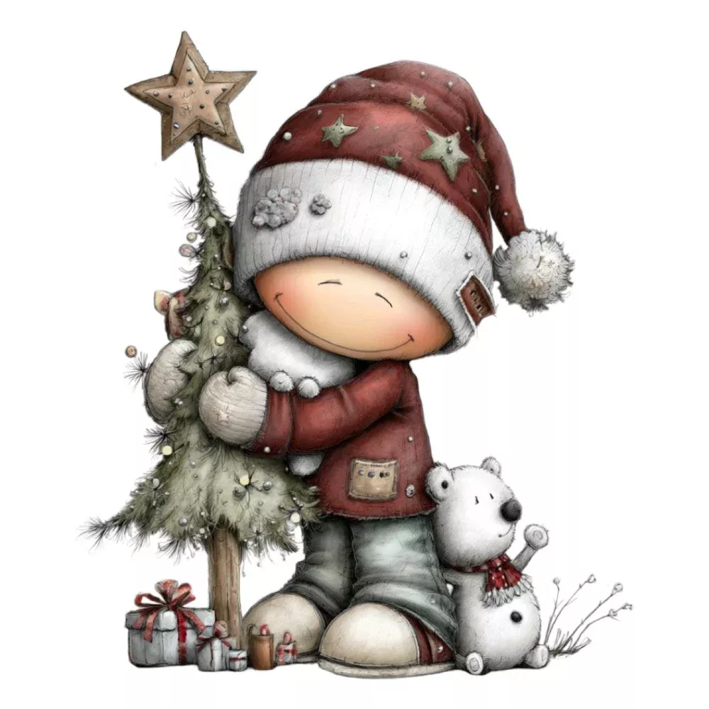 1st Whimsical Christmas Fabric Panel 157