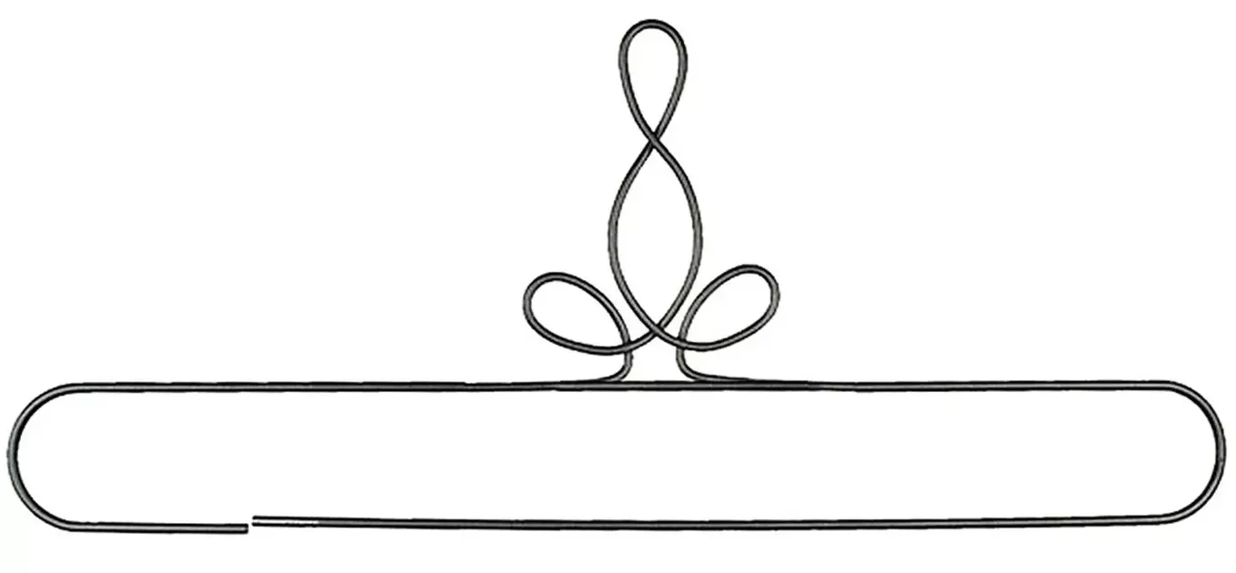 24in Heirloom Split Bottom Hanger Silver