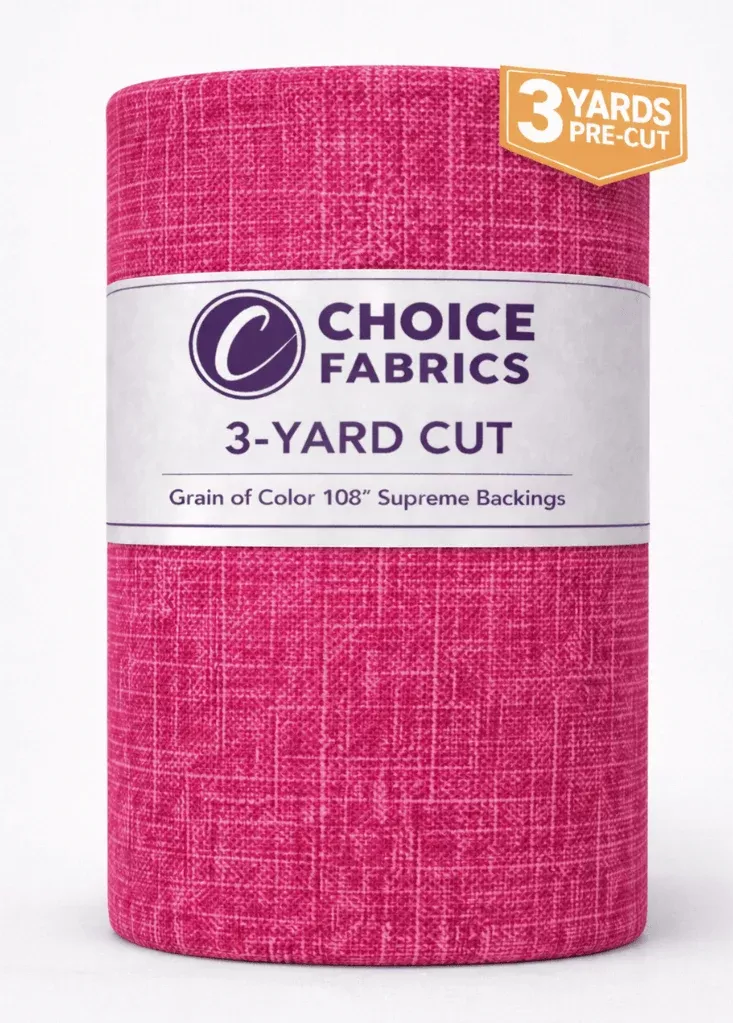 3-Yard Pack - Grain of Color 108" Supreme Backings - Pink