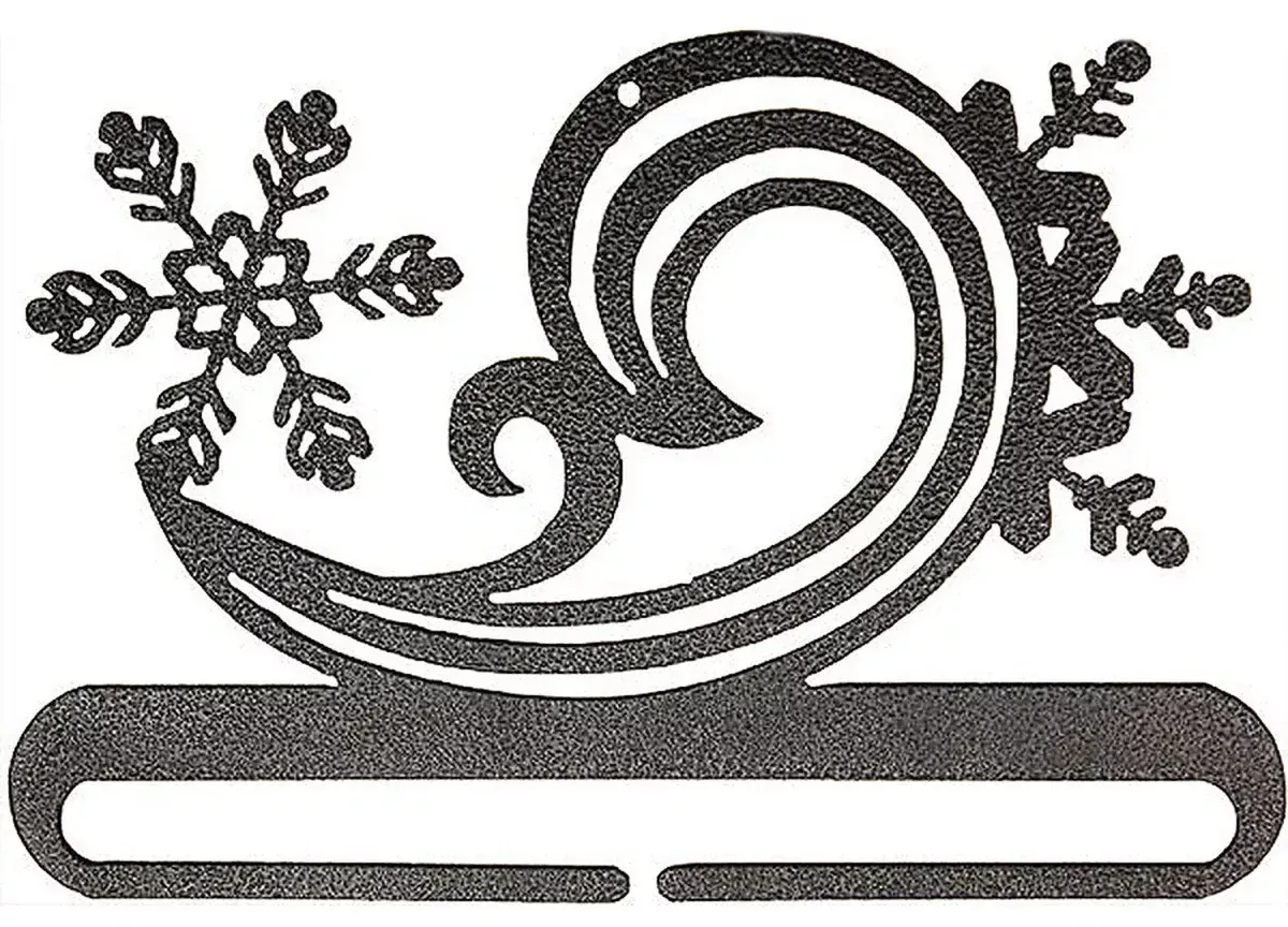6in Snowy Swirl Split Bottom Charcoal