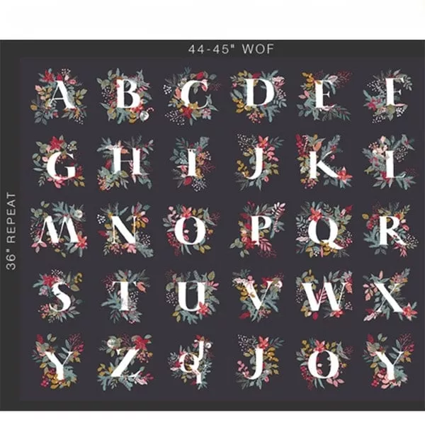 Adventale Jingle All the Letters Panel | Katarina Roccella | 36" x WOF