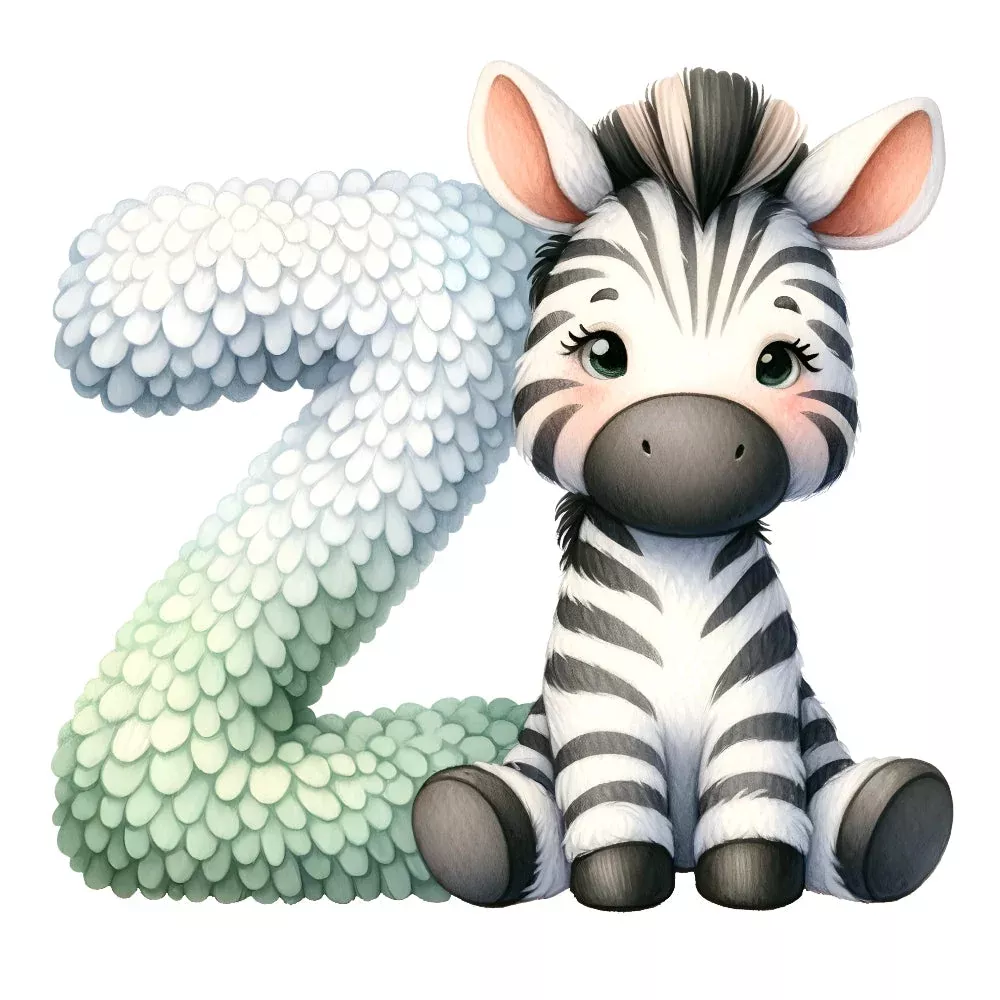 Animal Zebra Letter Z Fabric Panel