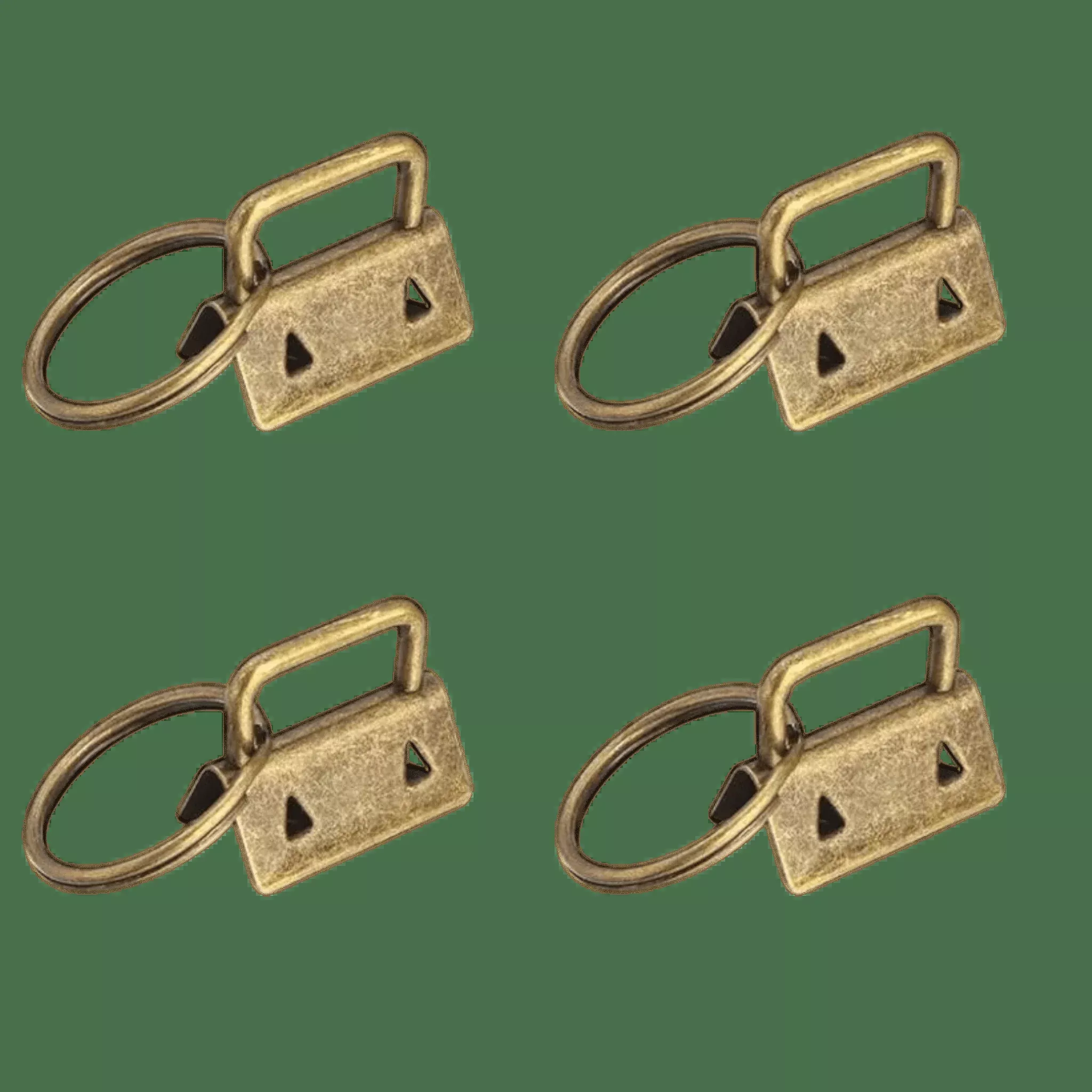 Antique Gold Key Fobs 5 Pack 25mm