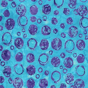 Aqua Bubble Celebration Cotton 44”/45” Fabric Per Yard