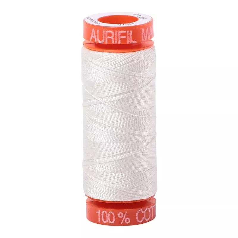 Aurifil 50 wt Cotton Mako 200m - Chalk