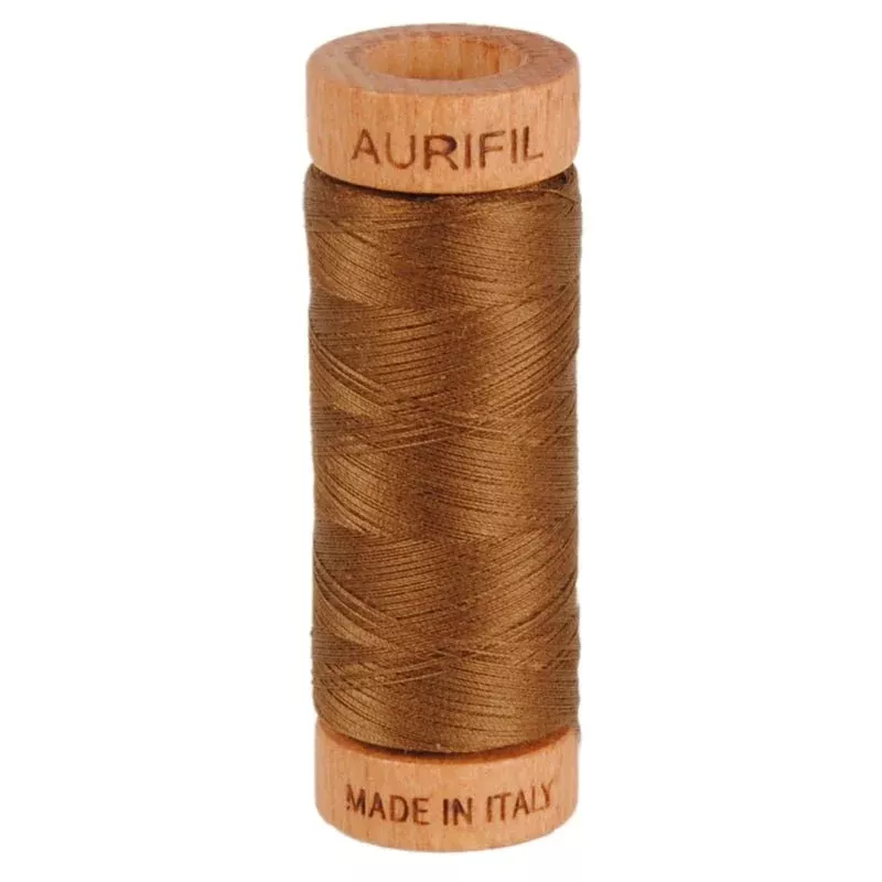 Aurifil Mako 80wt Cotton Thread Solid Dark Antique