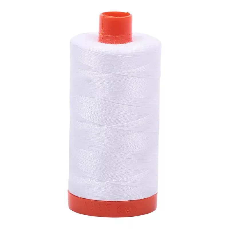 Aurifil Mako Cotton Thread 50wt - White