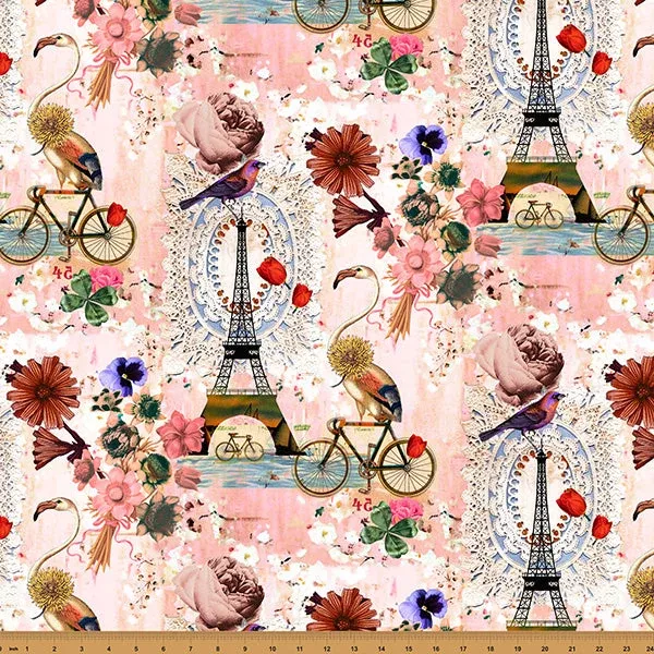 Ballet Pink Paris Luck 43"/44" Fabric Per Yard