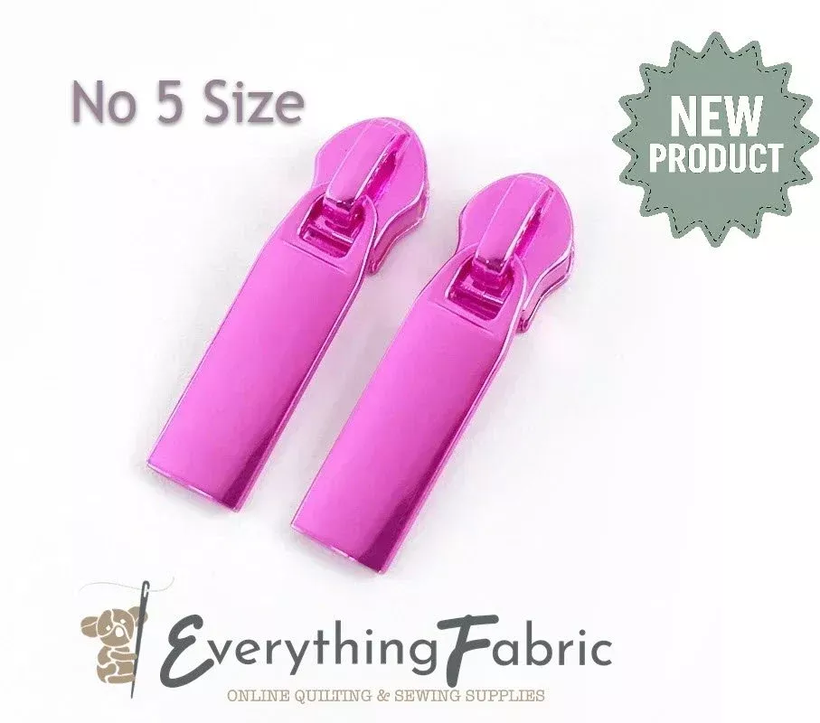 Bar Zip Pull - Pink #5