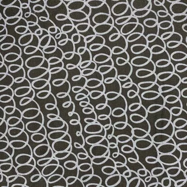 Benartex - All's Wool Ends Wool - Swirly Lines - Black