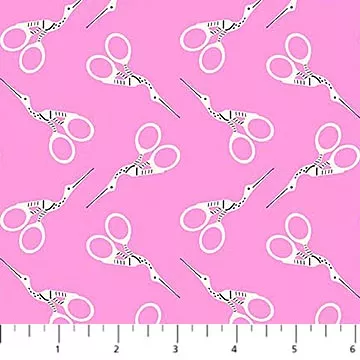 BITS AND BOBS: Scissors-Pink (1/4 Yard)