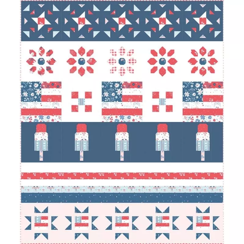 The Blessing of Liberty Row Quilt Pattern | Gracey Larson