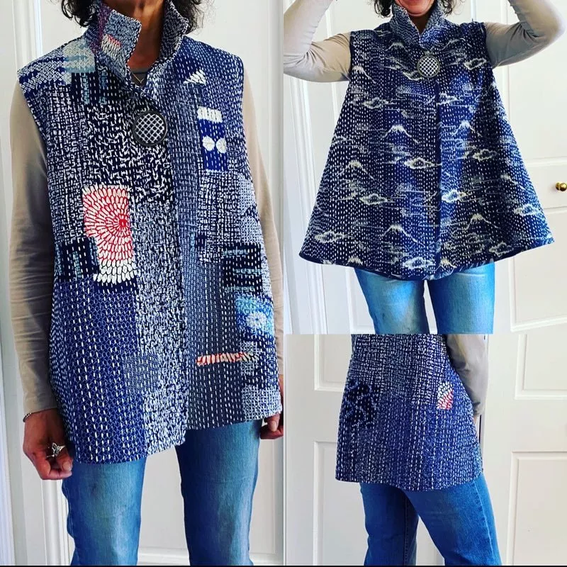 Boro Inspired Reversible Vest Pattern