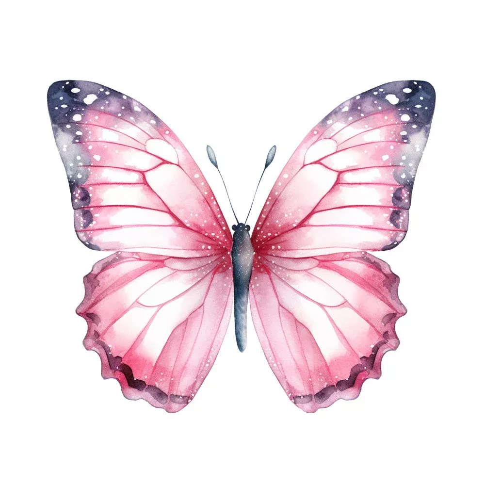 Breast Cancer Awareness Butterflies Fabric Panel 3