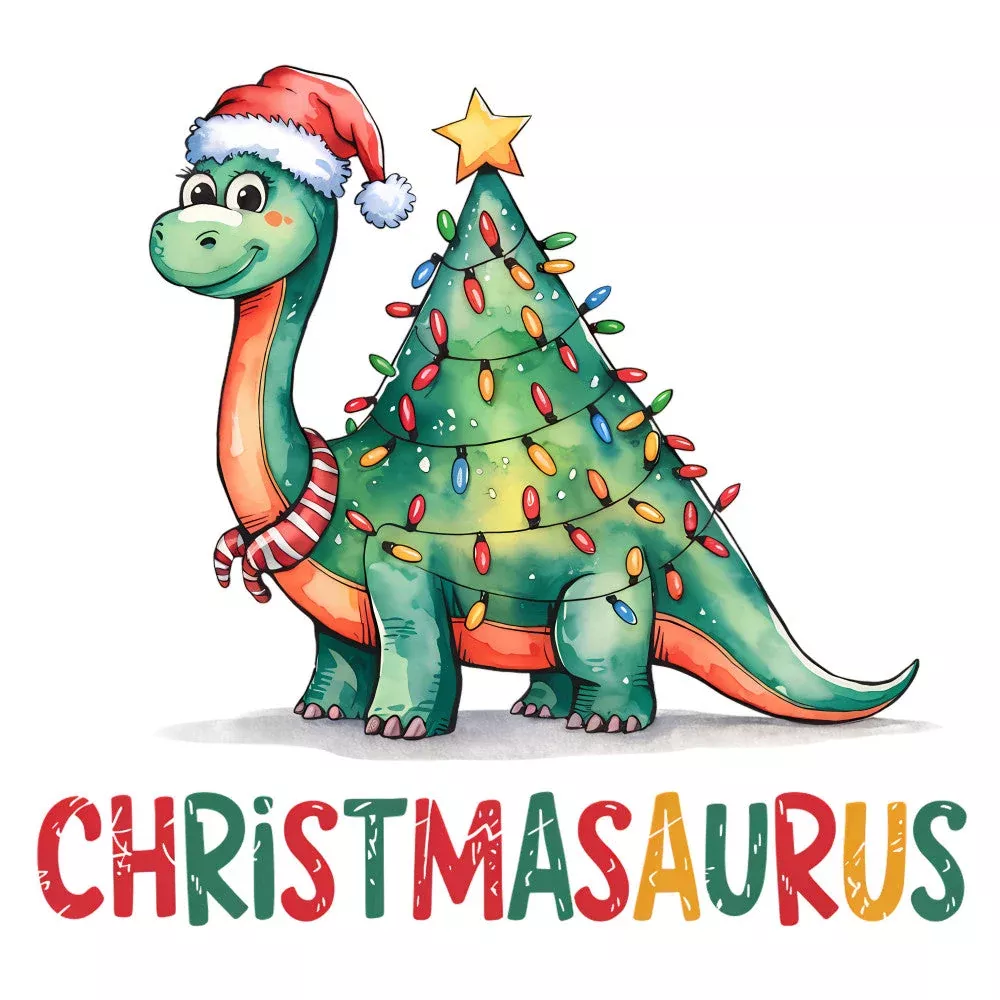 Christmasaurus Fabric Panel 1
