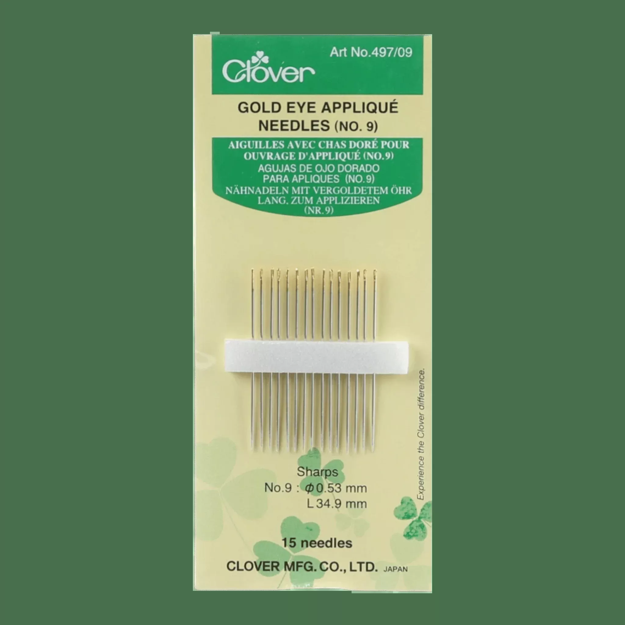 Clover Applique Needles Size 9 15ct