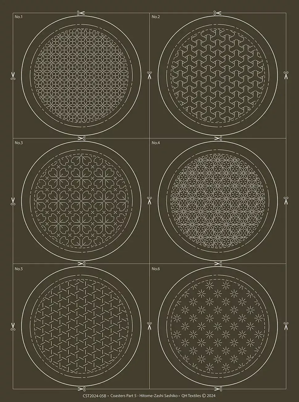 Coaster Part 5 Hitome-Zashi Coaster Kit Slate
