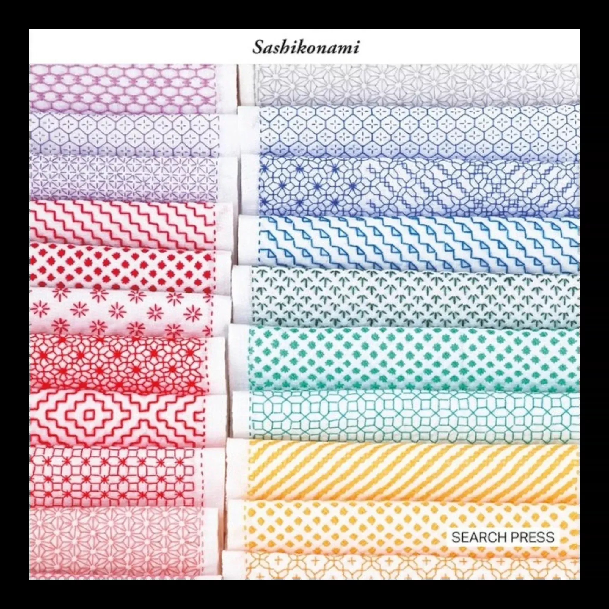 Colourful Sashiko Book by Sashiko