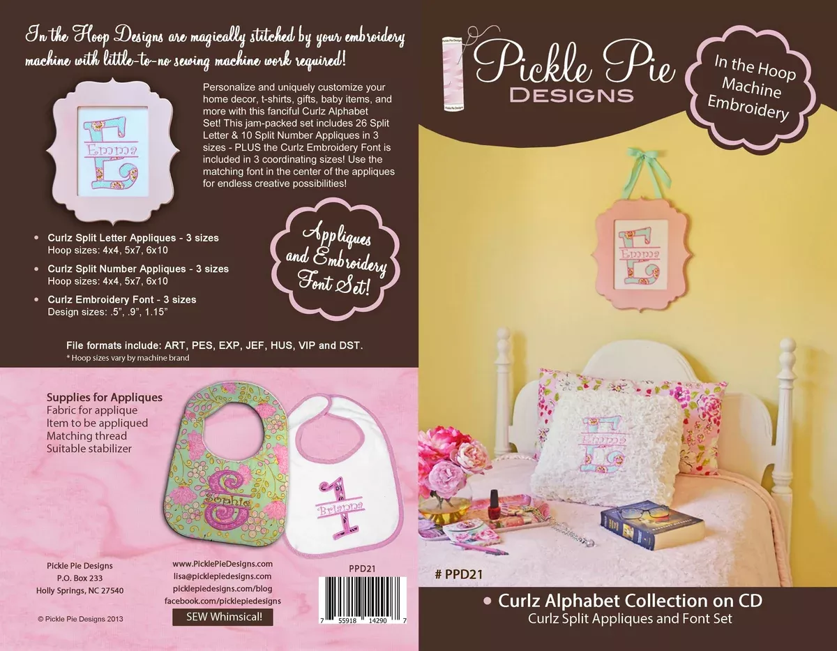 Curlz Applique Embroidery Design Collection
