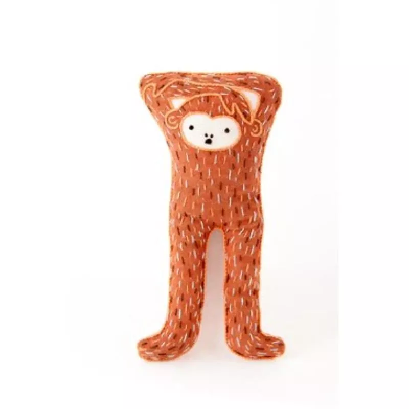 DIY Embroidered Doll Kit | Kiriki Press - Monkey - Level 1