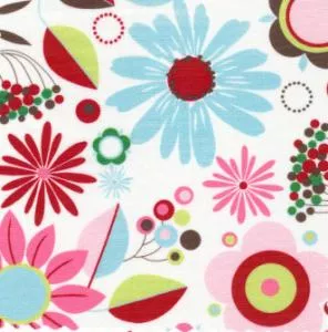 Fabric Finders#1080 Chartreuse/Pink Floral 15 Yd Bolt 9.34 A Yd 100% Pima Cotton Fabric