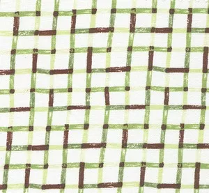 Fabric Finders #1255 Green/Brown Lines Print 15 Yd Bolt 9.34 A Yd100% Cotton 60"