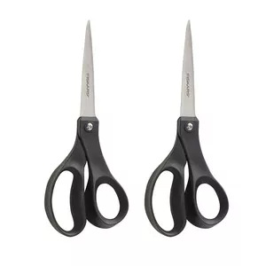Fiskars 150810-1002 Recycled Performance Scissors 8in Black 2 Pack
