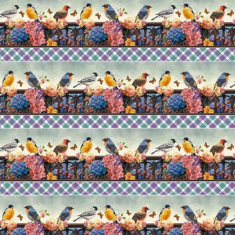 Florinda - Blue Border Stripe