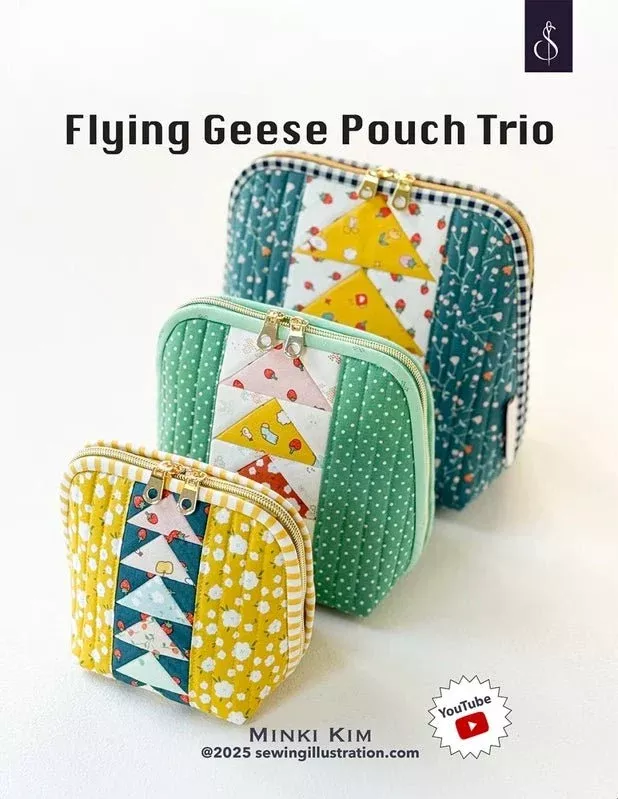 Flying Geese Pouch Trio Bag Pattern