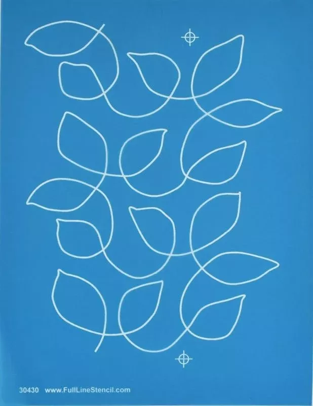 Full Line Stencil Enlarged Meandering Leaves
