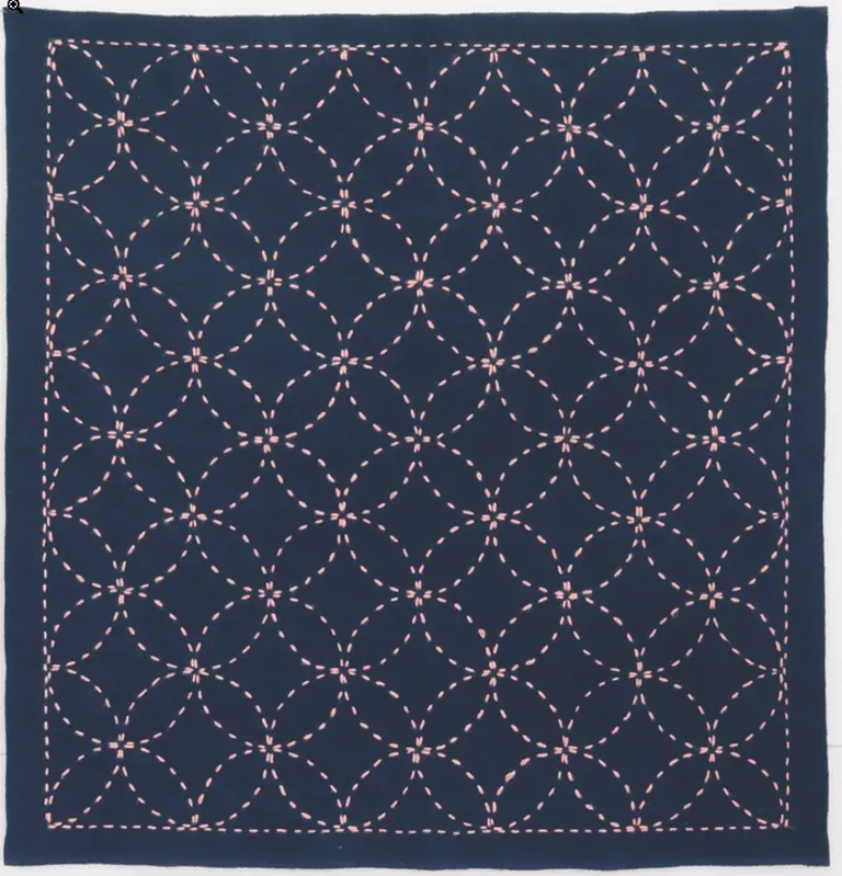 Hana Fukin Sashiko Sampler Kit Shippo Tsunagi Navy