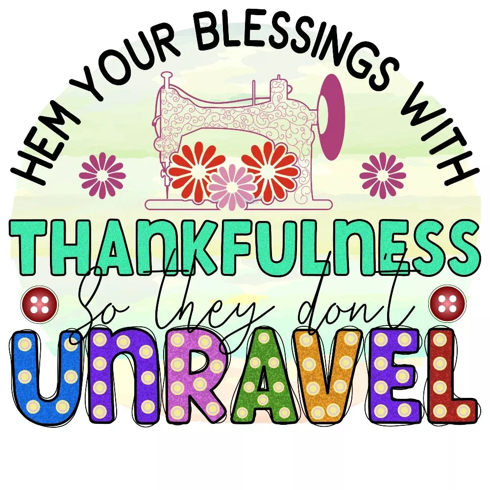 Hem Your Blessings Fabric Panel