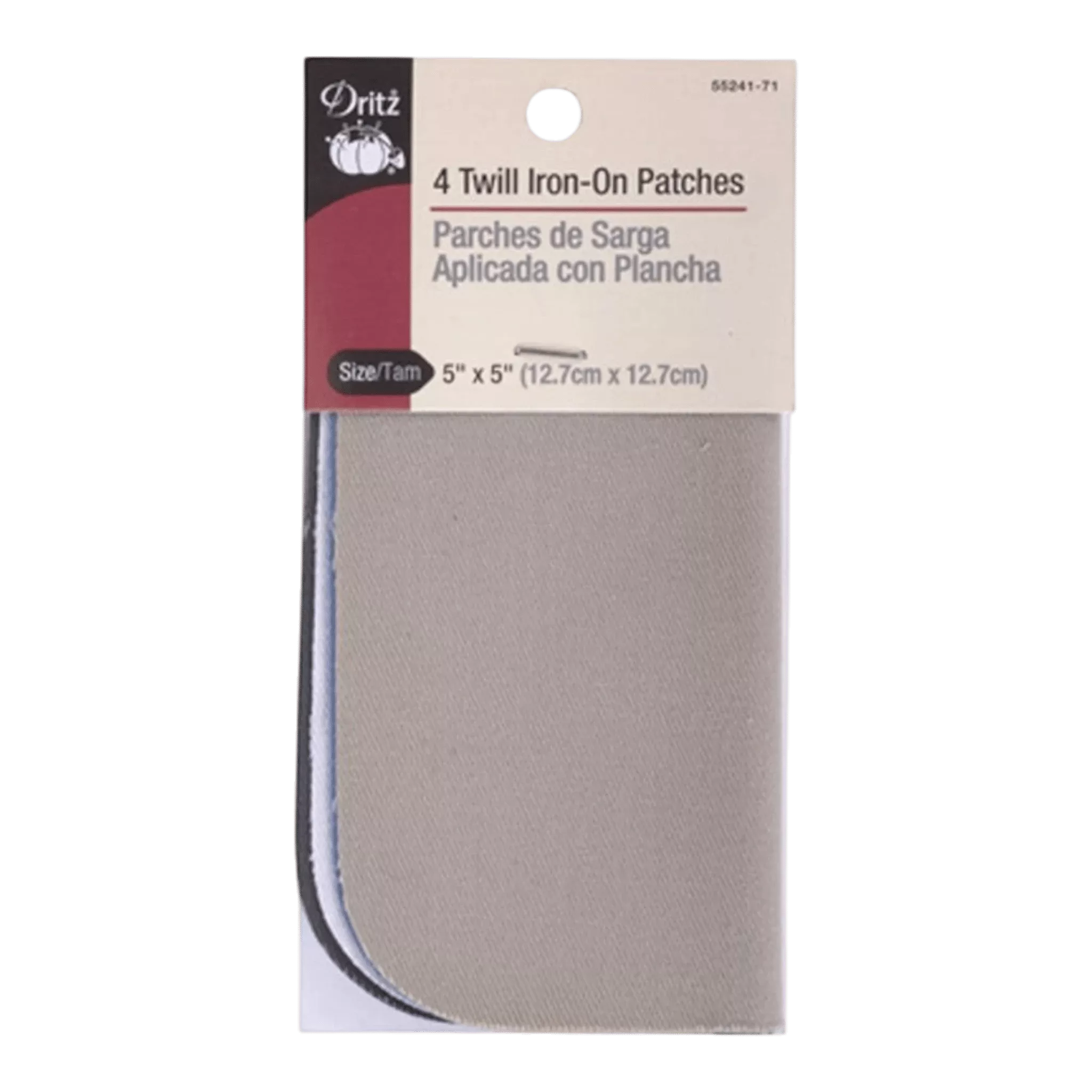 Iron on Patch Assortment Light Colors 5 x 5in 4ct